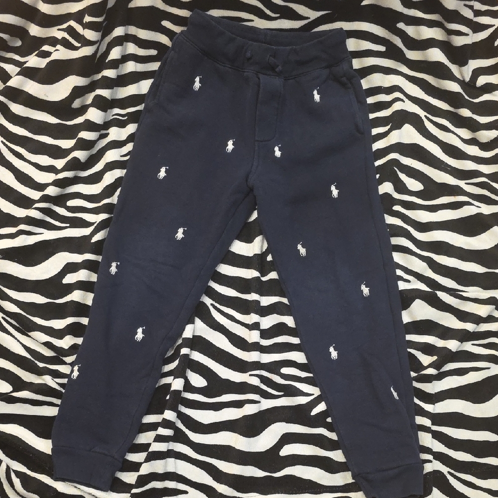 Polo by Ralph Lauren Kids Navy Joggers with Embroidered Details